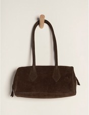 Free People Sierra Suede Shoulder Bag Womens Leather Boho Zip Hobo Purse Tote picture