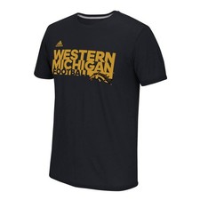 Western Michigan Broncos NCAA Adidas Men's Climalite Football Black T-Shirt picture