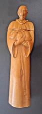 CHEROKEE NATION GOINGBACK CHILTOSKEY CARVED WOOD ST FRANCIS FIGURE SIGNED RARE picture