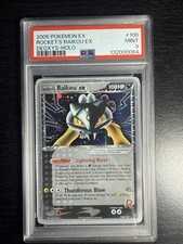 Pokemon 2005 EX Deoxys Holo 108/107 Rocket’s Raikou EX PSA 9 picture