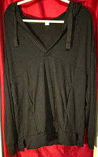 Old Navy Live-In Women’s French Terry Black Hooded Pullover Hoodie Size S Tall picture