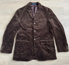 VINTAGE Ralph Lauren Men’s Brown Corduroy Blazer Single-Breasted 3-Button M picture