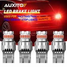 4x AUXITO 7443 7440 Brake Tail Stop Light Red Flash Strobe Blinking LED Bulbs US picture