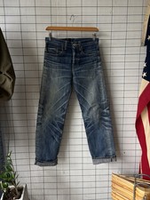 90s Vintage Made in USA Levi’s LVC Selvedge 501 Faded Whisker Honeycomb Jeans 28 picture