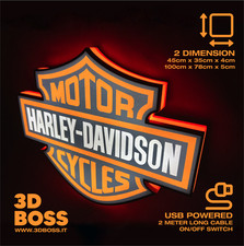Harley Davidson Lighted Sign Garage LED Indian Triumph Moto Bar Light Sign picture