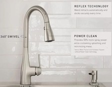Moen Kiran Spot Resist Stainless High Arc Pulldown Kitchen Faucet 87599SRS picture