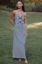 Anthropologie Celandine Hibiscus Cutwork Cotton Midi Dress. NWT. MSRP $168 picture