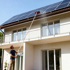 Outdoor Window Cleaning Kit For Solar Panel With 10m Telescopic Pole 35cm Brush picture