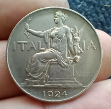 1924 Italy 1 Lire Coin picture