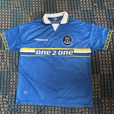 Vintage 1997-99 Umbro Everton Home  (Authentic) Football Jersey Size XXL picture
