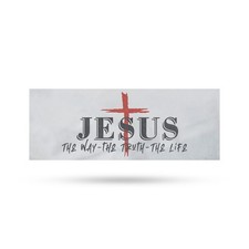 Jesus the Way the Truth the Life Vinyl Decal Christian Faith Biblical picture