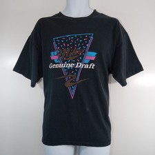 Authentic Vtg Miller Genuine Draft Tee By Holoubek Dayglo Design Mens XL picture