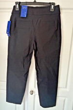 NWT APT.9  BRYNN BLACK CAPRI  MID RISE PULL ON  PANTS, SZ: 8 SUPPER STRETCHY picture