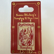 Christmas Maleficent LE Disney Pin Villain Santa's Naughty Nice List Holiday NEW picture