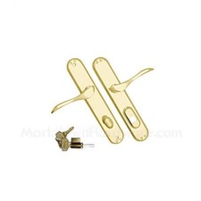 Pella Active Handle Keyed Set for Hinged Door Keys Right Hand RH Polished Brass picture