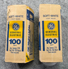Vintage GE Soft White 100 Watt Light Bulbs Tested 4 Bulbs General Electric picture