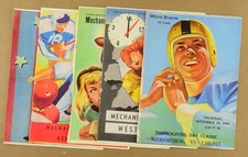 Lot of 5 Vintage 1946-1950 Mechanicsburg PA High School Football Programs picture