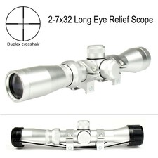 TACFUN Mosin Nagant 2-7x32 Long Eye Relief Scope - SILVER picture