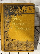 1885 Our Poetical Favorites Asahel Kendrick Illustrated Antique Poetry Book picture