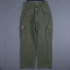 Vintage Willie Esco Baggy Cargo Pants Mens 32 (Fits 30x32) Green Military Skater picture