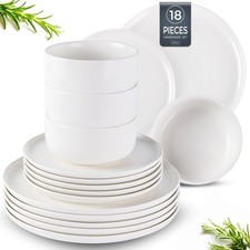 LERATIO Stoneware Dinnerware Sets for 6,Handcarft Ceramic Plates and Bowls Se... picture