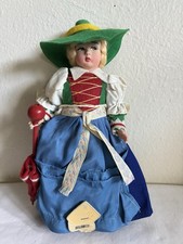 Authentic Lenci Italian Dolomiti Roma Costume Doll Girl VTG Plastic Cloth w/Tag picture