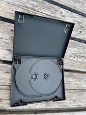 3 PCS Black 22mm Quad 4-Disc DVD Case w/Sleeve & Left Booklet Clips  PSD70C-22MM picture