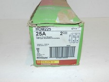 Lot of 5 Square D HOM225 25A 2-Pole Circuit Breaker Homeline Plug-On 120/240V  picture