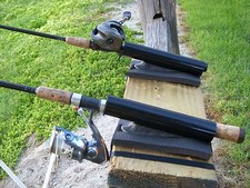 NEW PIER / DOCK FISHING ROD / POLE HOLDER  ANGLED WITH SAFETY STRAP  picture