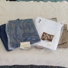 Sears  Denim Pants/Jeans Size 10 Blue White Beige Solid Vintage, 5 pair picture