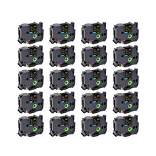 20PK Compatible with Brother PT-D600 TZ354 TZe354 Gold on Black 24mm Label Tape picture