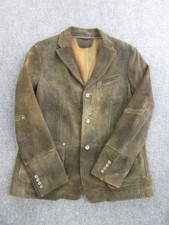 Meindl Sport Coat Mens Medium Brown Suede Leather Casual Blazer Jacket picture