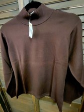 Talbots Women's 💯% Cotton Knit Sweater PM High Neck Long Sleeve New  picture