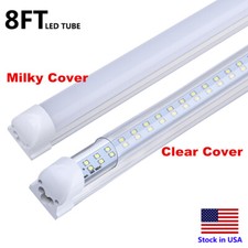 T8 8ft Linkable LED Shop Light Fixture, 8 Foot 8' Warehouse LED Strip Light Bulb picture
