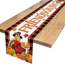 Friendsgiving Table Decorations Friendsgiving Plaid Table Runner picture