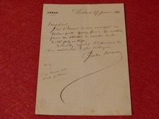 Signed Autograph Letter Jules Simon (Philosopher Statesman) 1880 picture