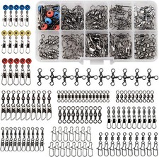 Fishing Swivels Kit - Variety of High Strength Swivels For Bass Trout Saltwater picture