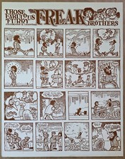 Rare Vintage Robert Crumb Freak Brothers Print picture