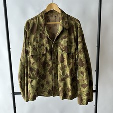 RARE WWII Army Gas Flap Frog Skin Camo Reversible Jacket Stencil 42r Military US picture