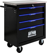 1/4/5/6/7-Drawer Rolling Tool Chest with Key Lock, Black & Blue picture