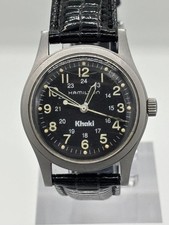 [USED Excellent] Hamilton Khaki 9415A Hand Wind Black Dial Military Watch Japan picture