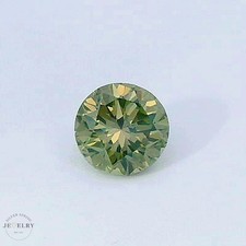 1.26ct Round Cut Fancy Dark Gray-Yellowish Green Diamond – VS2, GIA Certified picture
