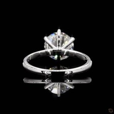 Round Brilliant Cut 3.00 Carat Lab-Grown Solitaire Engagement Ring 14K WG picture