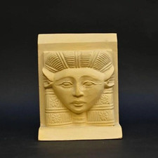 Rare Authentic Ancient Egyptian Antiquities Hathor Mask Sculpture Egyptian BC picture
