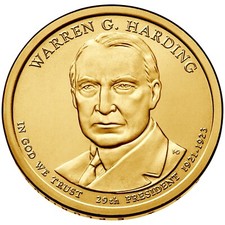 2014 D Warren Harding Presidential Dollar From Mint Roll picture