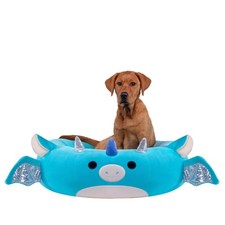 Squishmallows Tatiana Dragon 30 Inch Pet Bed Blue Bolster Non-Skid Dogs Cats picture