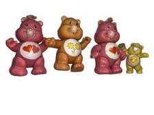 Vintage 1980s Care Bears Poseable Figures Lot of 4 Kenner Love-a-Lot picture