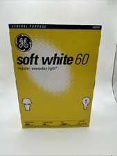 GE SOFT WHITE 60W Long Life A19 Vintage Standard Bulb (4 PACK) GENERAL ELECTRIC picture