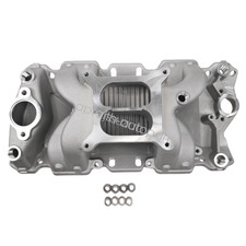 Dual Plane Air-Gap Intake Manifold For Chevy 350 Small Block 4barrel square bore picture