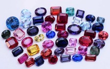 50 Ct Natural Multi Color Topaz Mixed Shape Flawless Certified Gemstone Lot picture